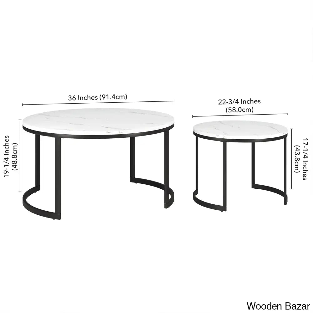 Topsfieldz Nesting Coffee And Center Table (Set Of 2)