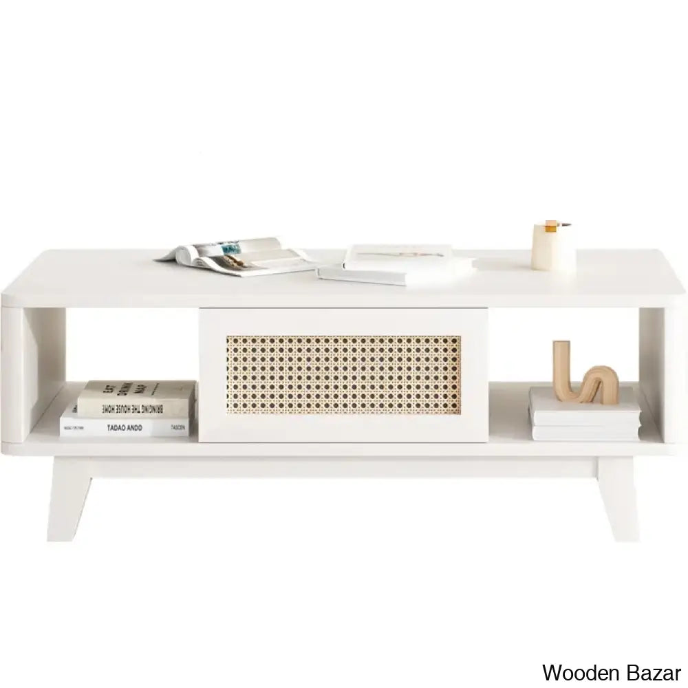 Toulcouse Single Coffee And Center Table White