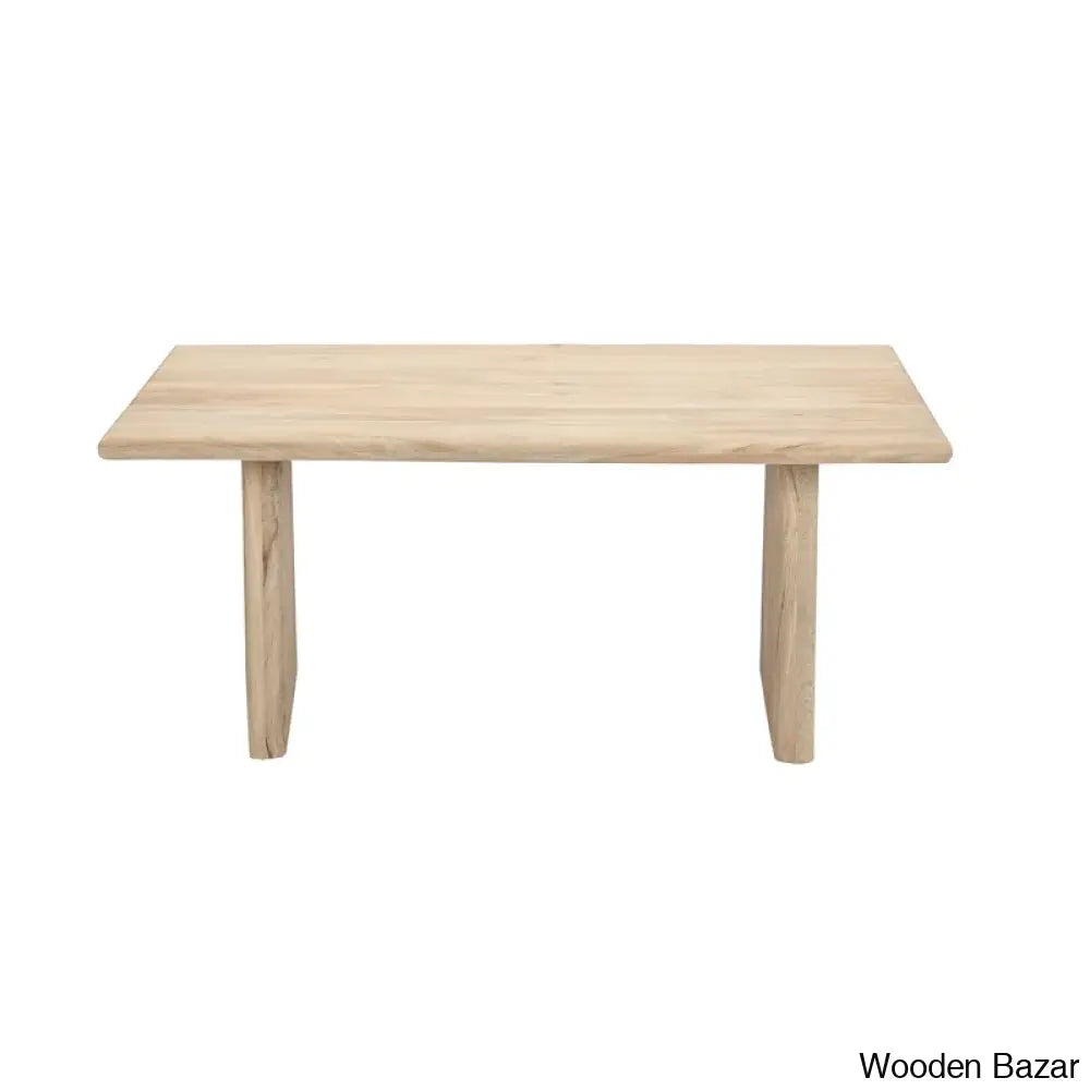 Trapeziuml Plank Wood Coffee And Center Table