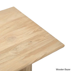 Trapeziuml Plank Wood Coffee And Center Table