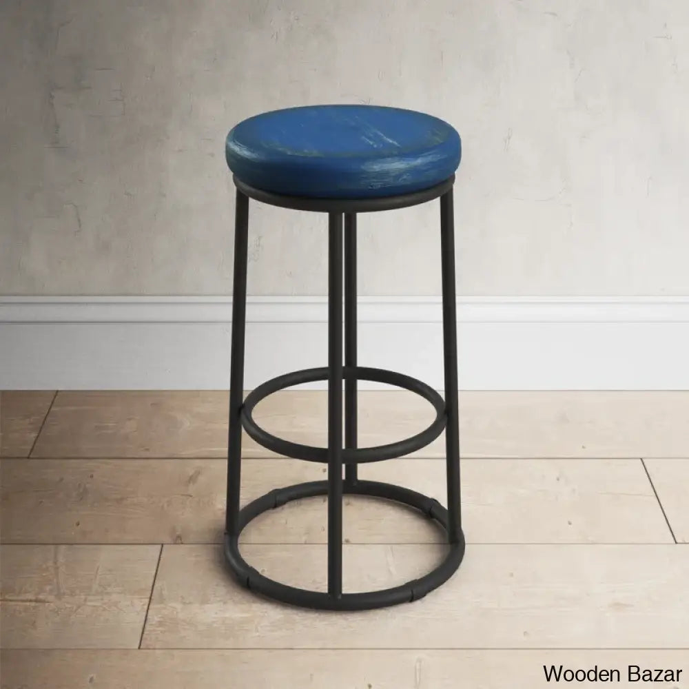 Tulipsy Swivel Solid Wood Counter And Bar Stool