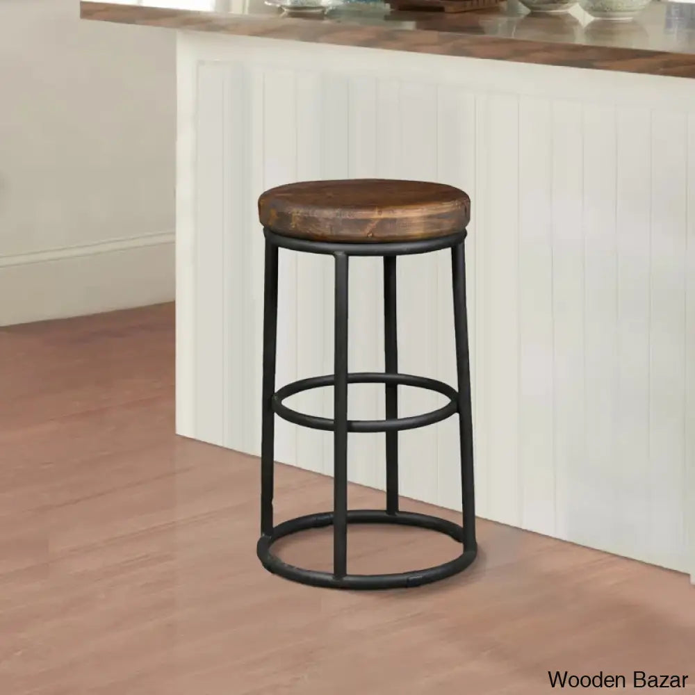 Tulipsy Swivel Solid Wood Counter And Bar Stool