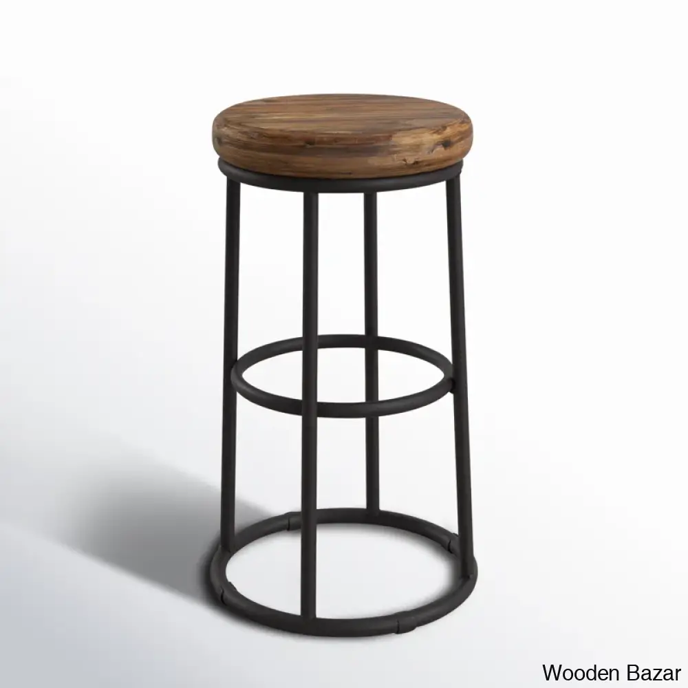 Tulipsy Swivel Solid Wood Counter And Bar Stool