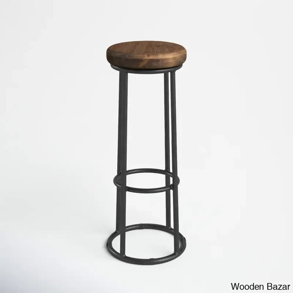 Tulipsy Swivel Solid Wood Counter And Bar Stool