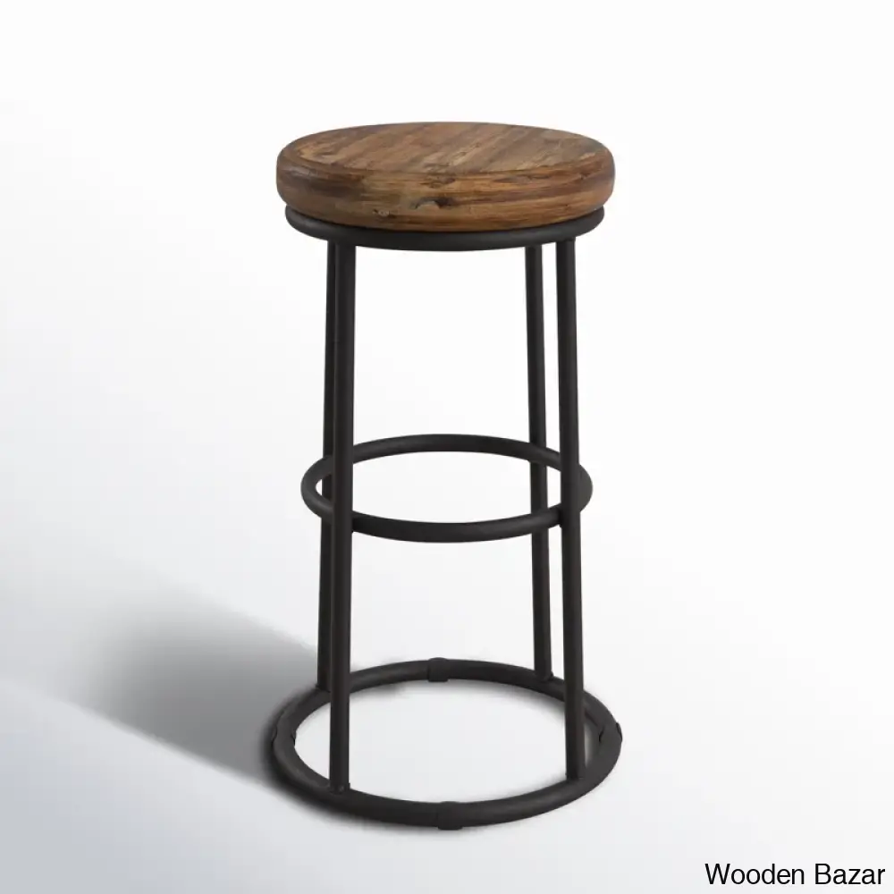 Tulipsy Swivel Solid Wood Counter And Bar Stool