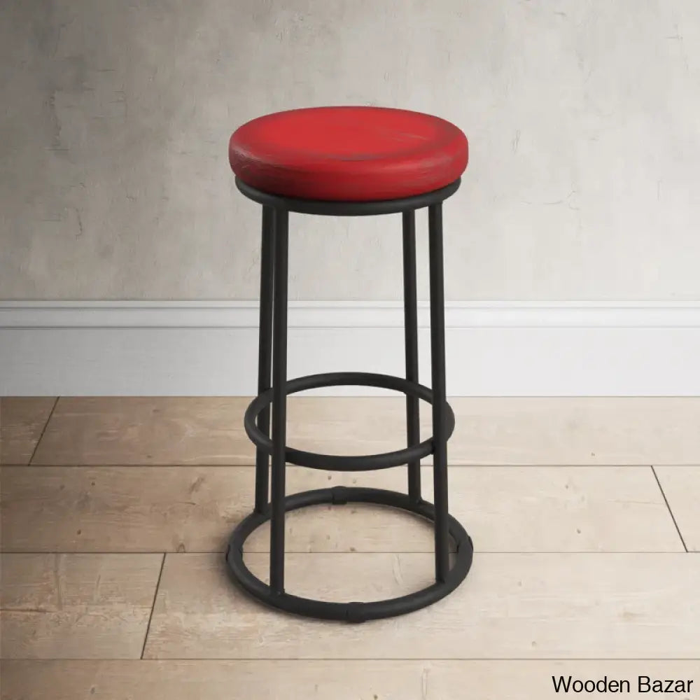 Tulipsy Swivel Solid Wood Counter And Bar Stool