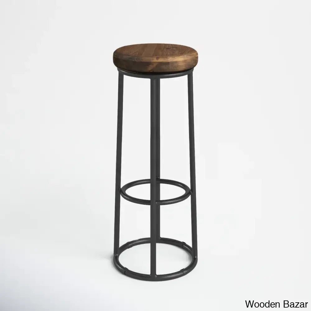 Tulipsy Swivel Solid Wood Counter And Bar Stool