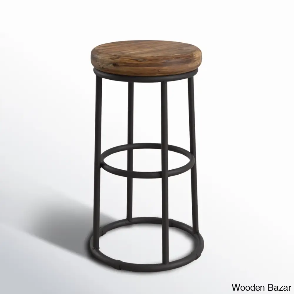 Tulipsy Swivel Solid Wood Counter And Bar Stool