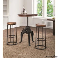 Tulipsy Swivel Solid Wood Counter And Bar Stool