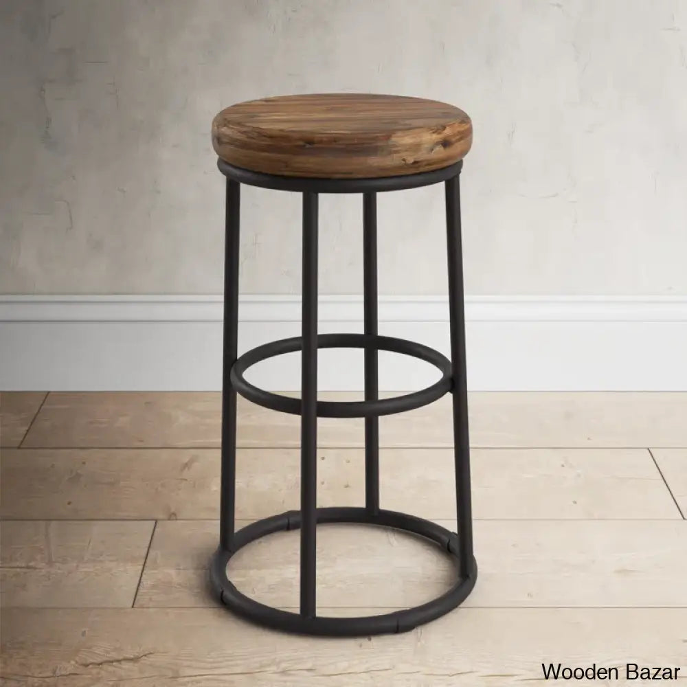 Tulipsy Swivel Solid Wood Counter And Bar Stool