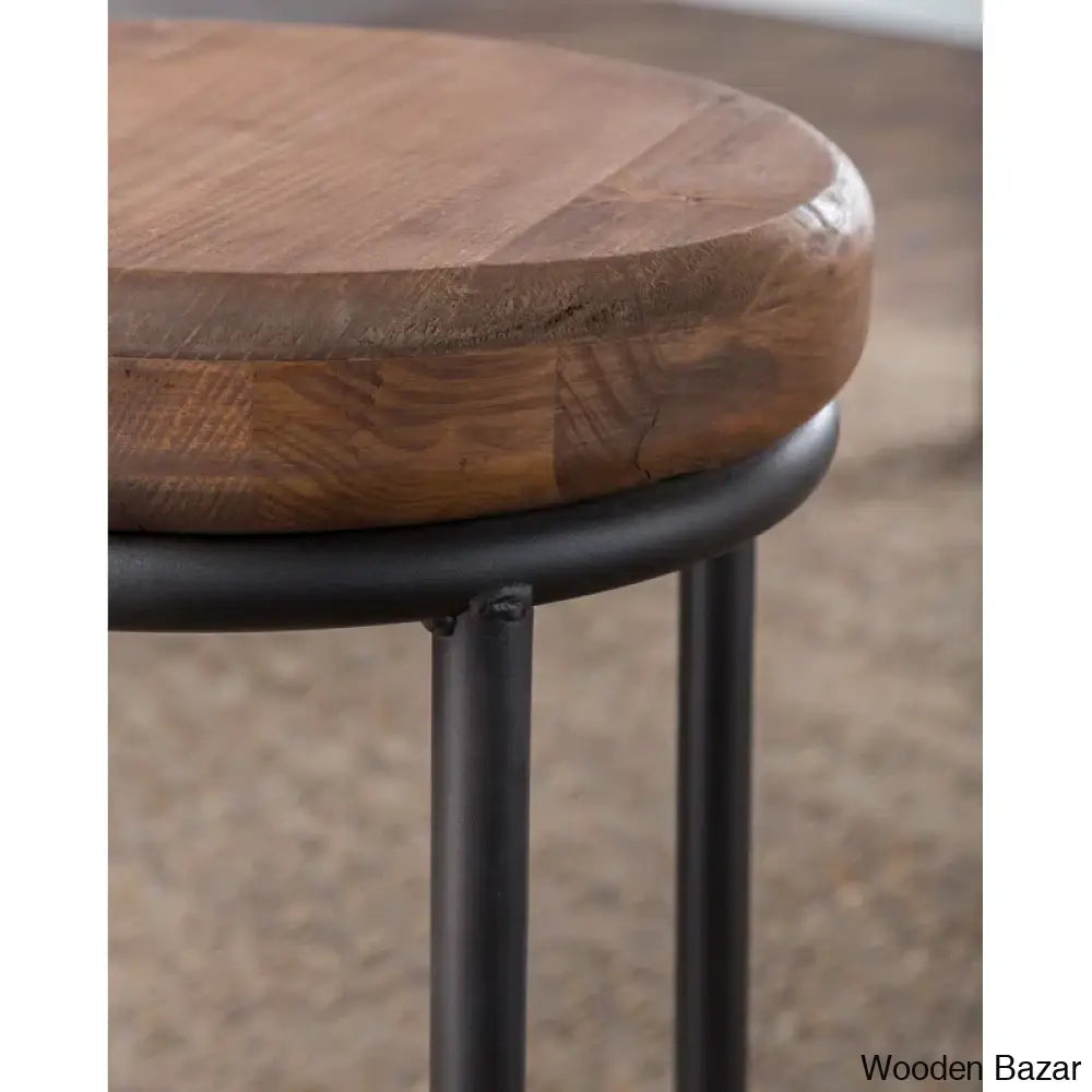 Tulipsy Swivel Solid Wood Counter And Bar Stool