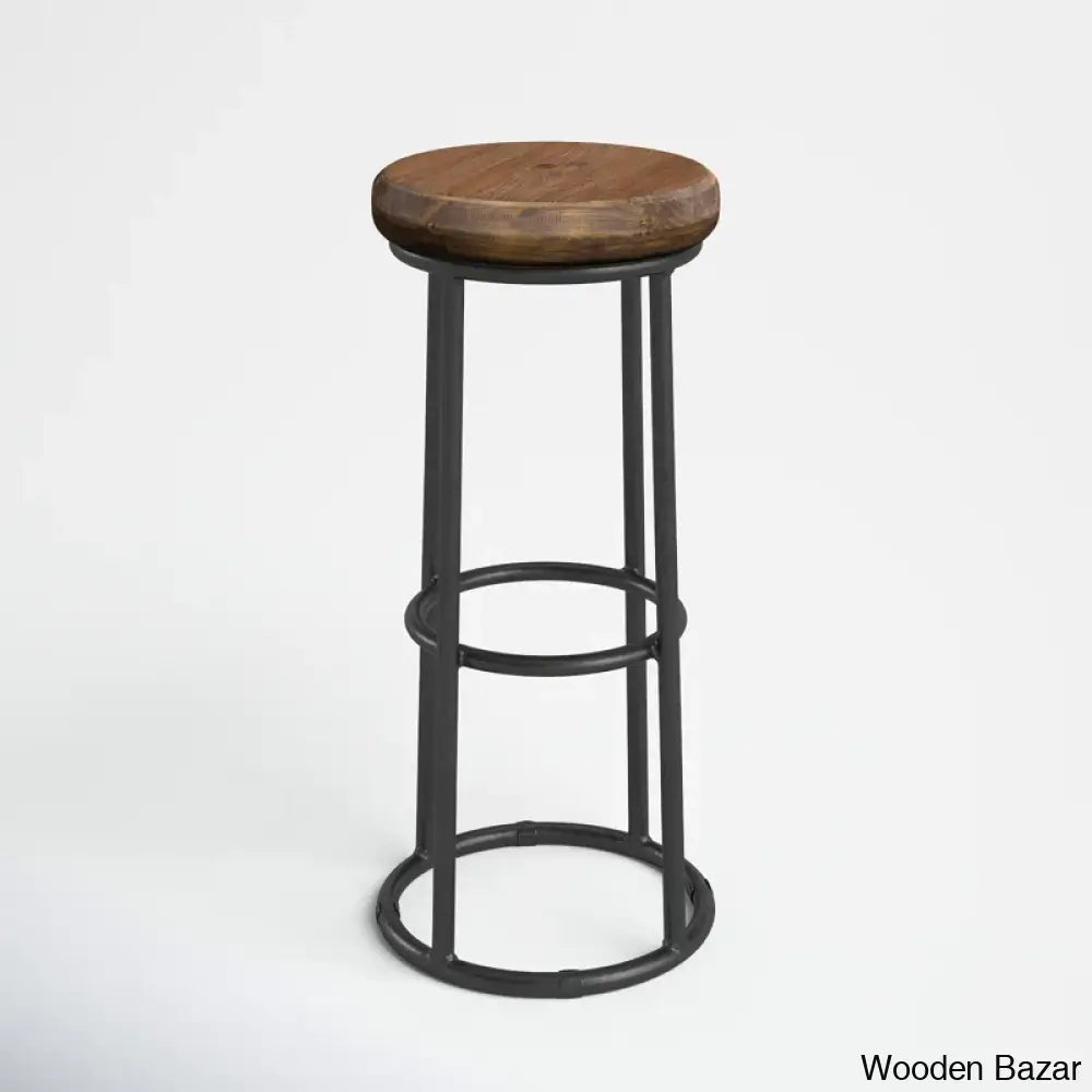 Tulipsy Swivel Solid Wood Counter And Bar Stool