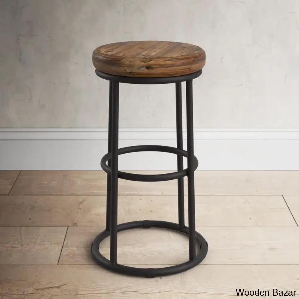 Tulipsy Swivel Solid Wood Counter And Bar Stool