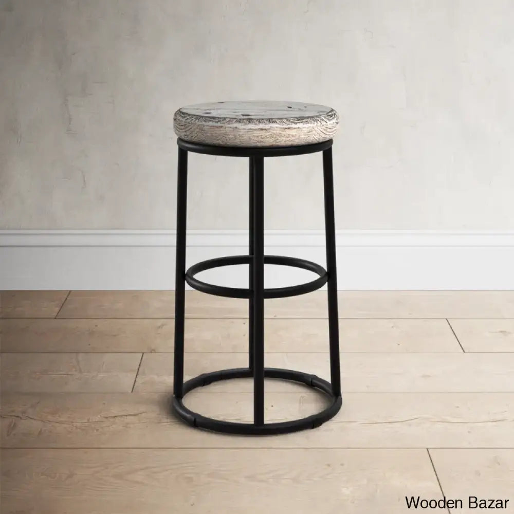 Tulipsy Swivel Solid Wood Counter And Bar Stool