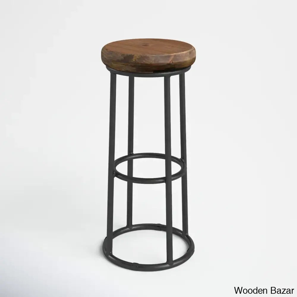 Tulipsy Swivel Solid Wood Counter And Bar Stool