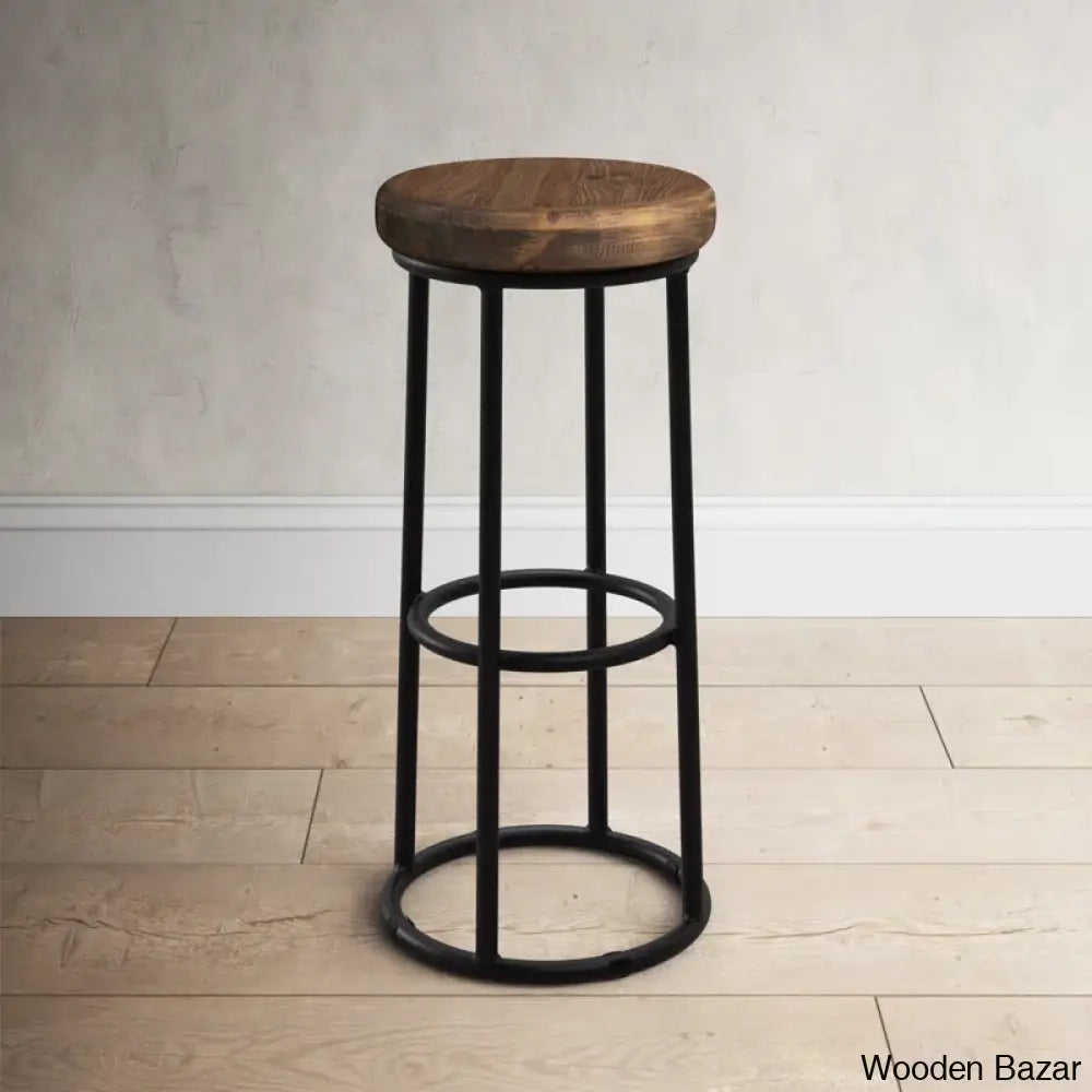 Tulipsy Swivel Solid Wood Counter And Bar Stool