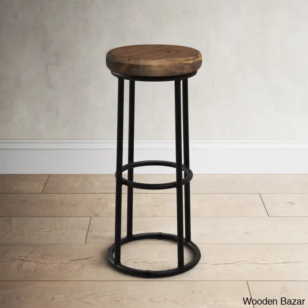 Tulipsy Swivel Solid Wood Counter And Bar Stool