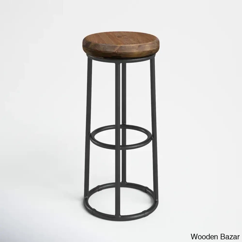 Tulipsy Swivel Solid Wood Counter And Bar Stool