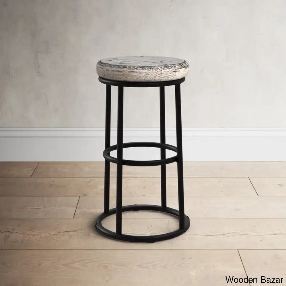 Tulipsy Swivel Solid Wood Counter And Bar Stool