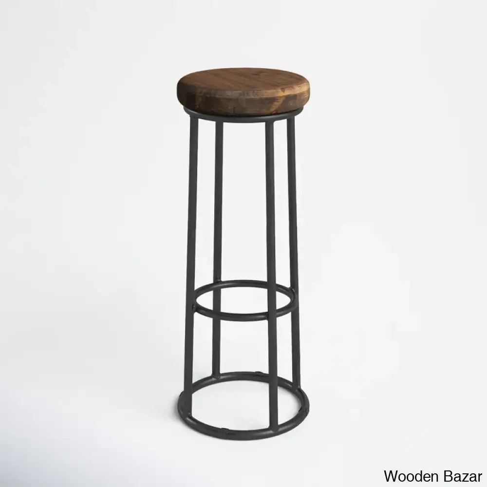 Tulipsy Swivel Solid Wood Counter And Bar Stool