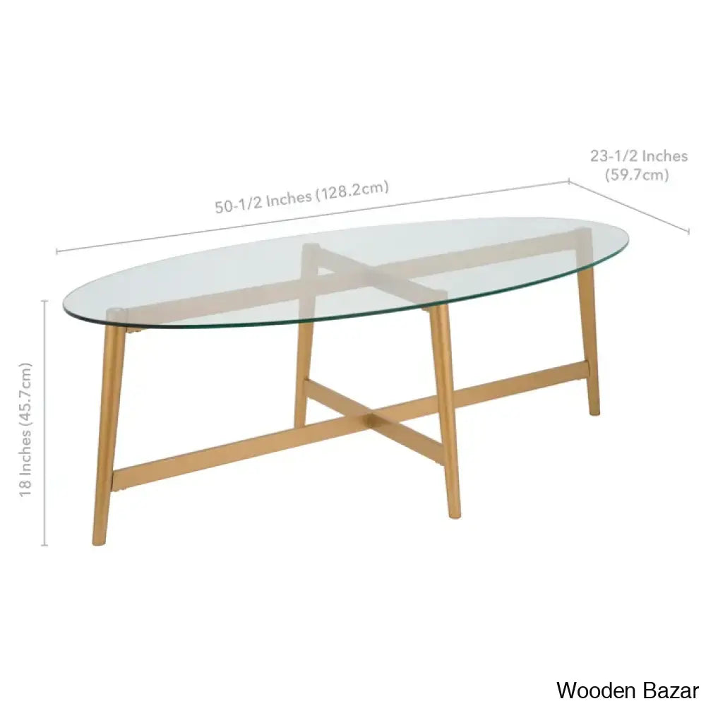 Tullery Glass Top Coffee And Center Table