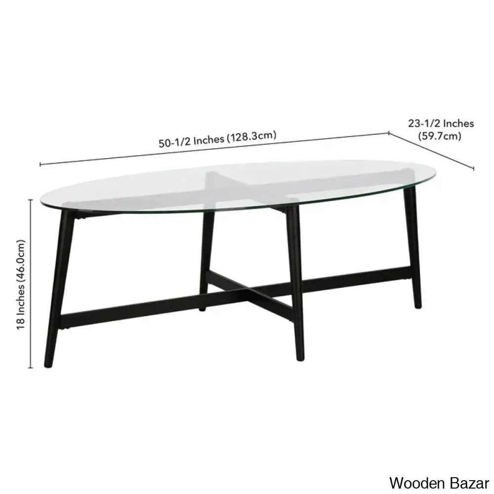 Tullery Glass Top Coffee And Center Table