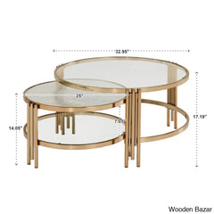 Twinarn 2 - Piece Glass Top Living Room Coffee And Center Table Set