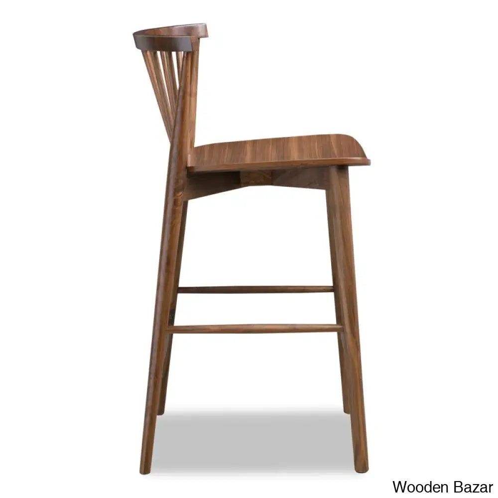 Tybeen Swivel 25’’ Solid Wood Counter And Bar Stool