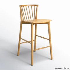 Tybeen Swivel 25’’ Solid Wood Counter And Bar Stool