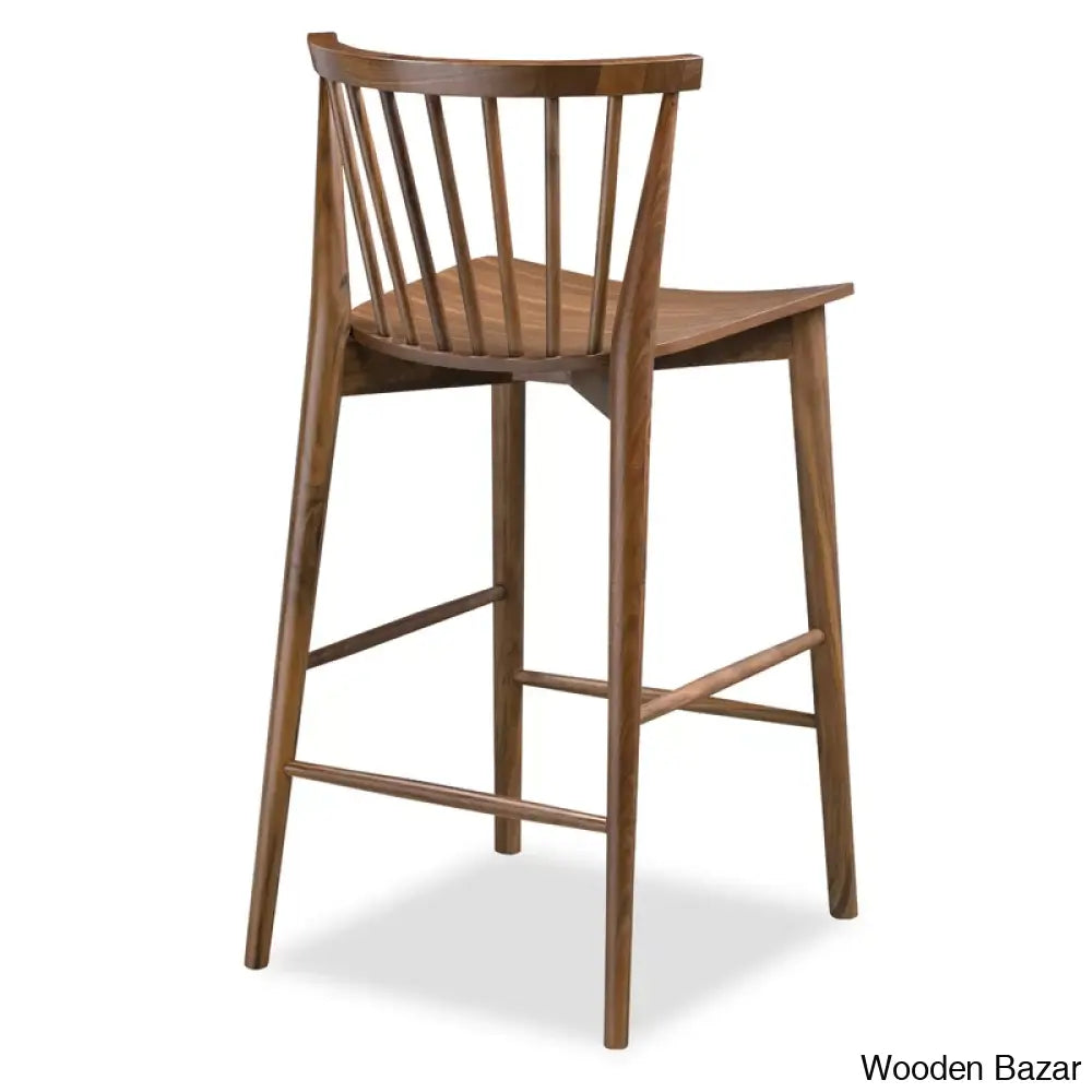 Tybeen Swivel 25’’ Solid Wood Counter And Bar Stool