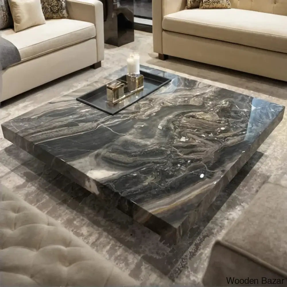 Unity Square Sintered Stone Coffee Table And Center Table