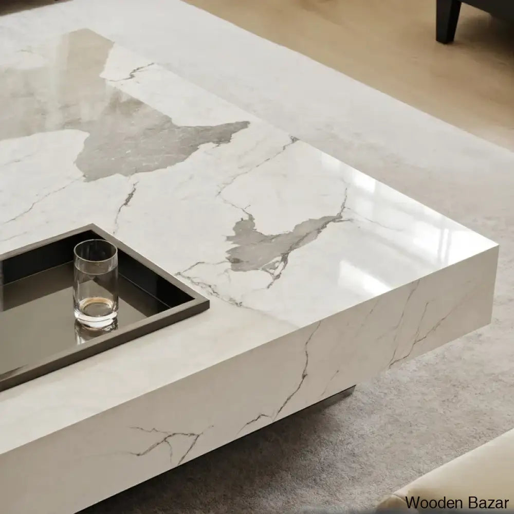 Unity Square Sintered Stone Coffee Table And Center Table