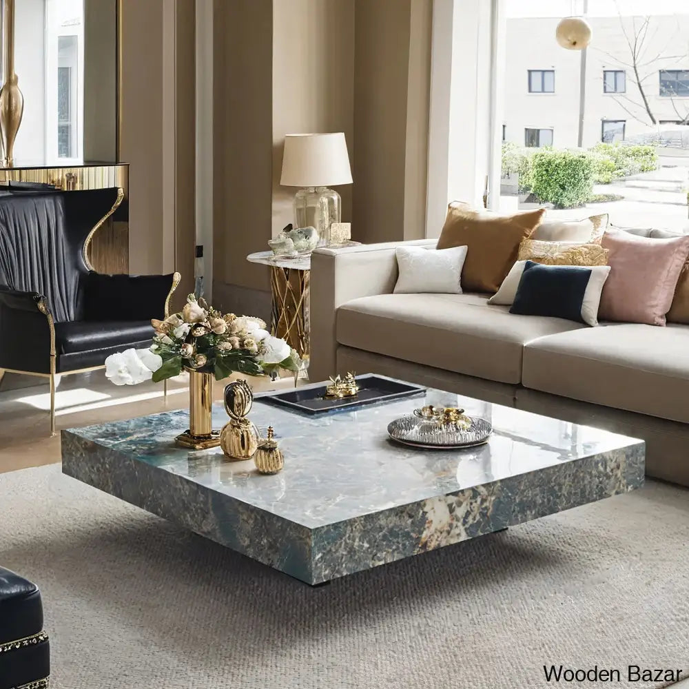 Unity Square Sintered Stone Coffee Table And Center Table