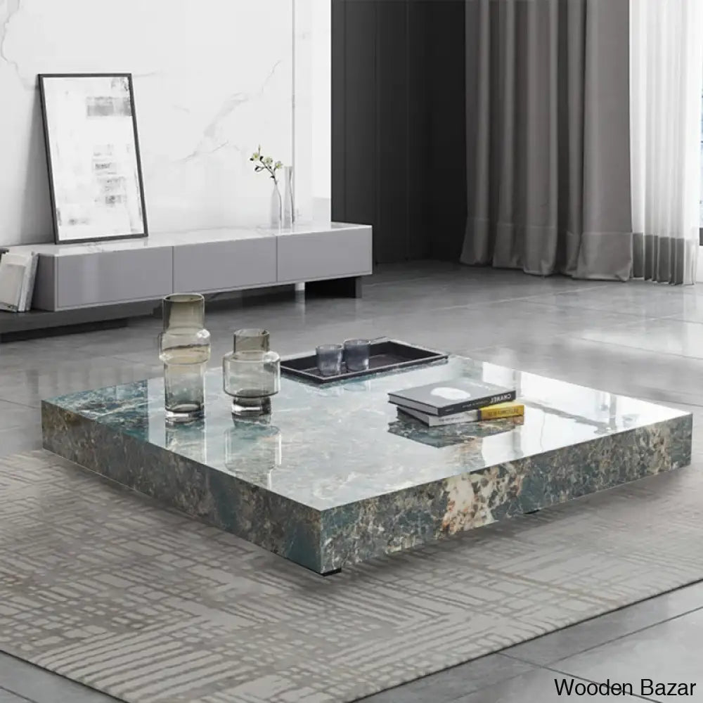 Unity Square Sintered Stone Coffee Table And Center Table