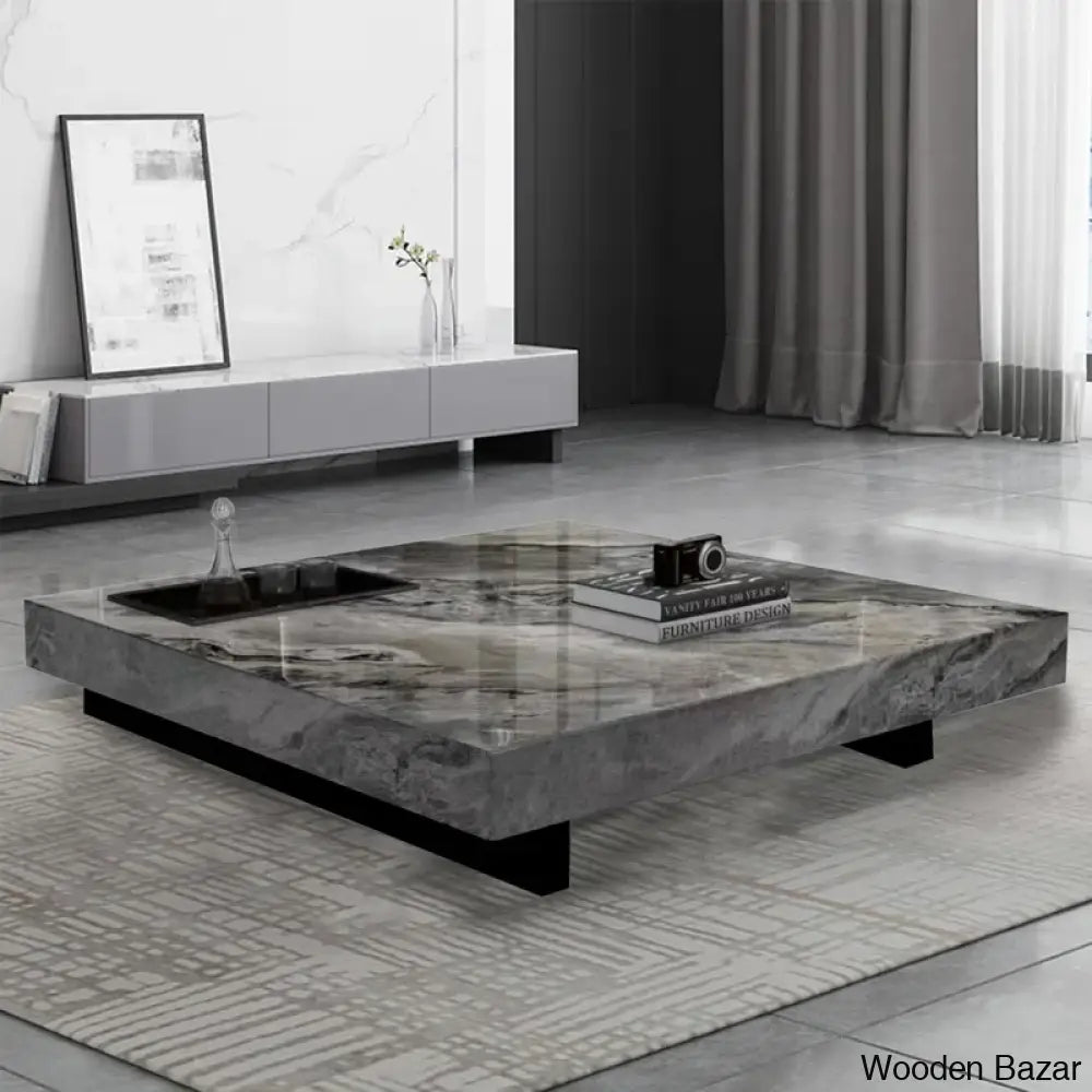 Unity Square Sintered Stone Coffee Table And Center Table