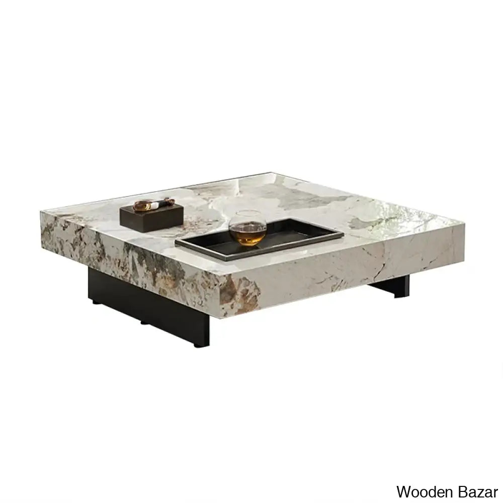 Unity Square Sintered Stone Coffee Table And Center Table