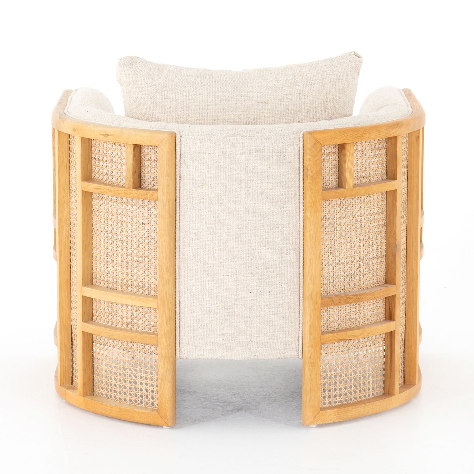 Meniaan Upholstered Grid Back Chair - Wooden bazar