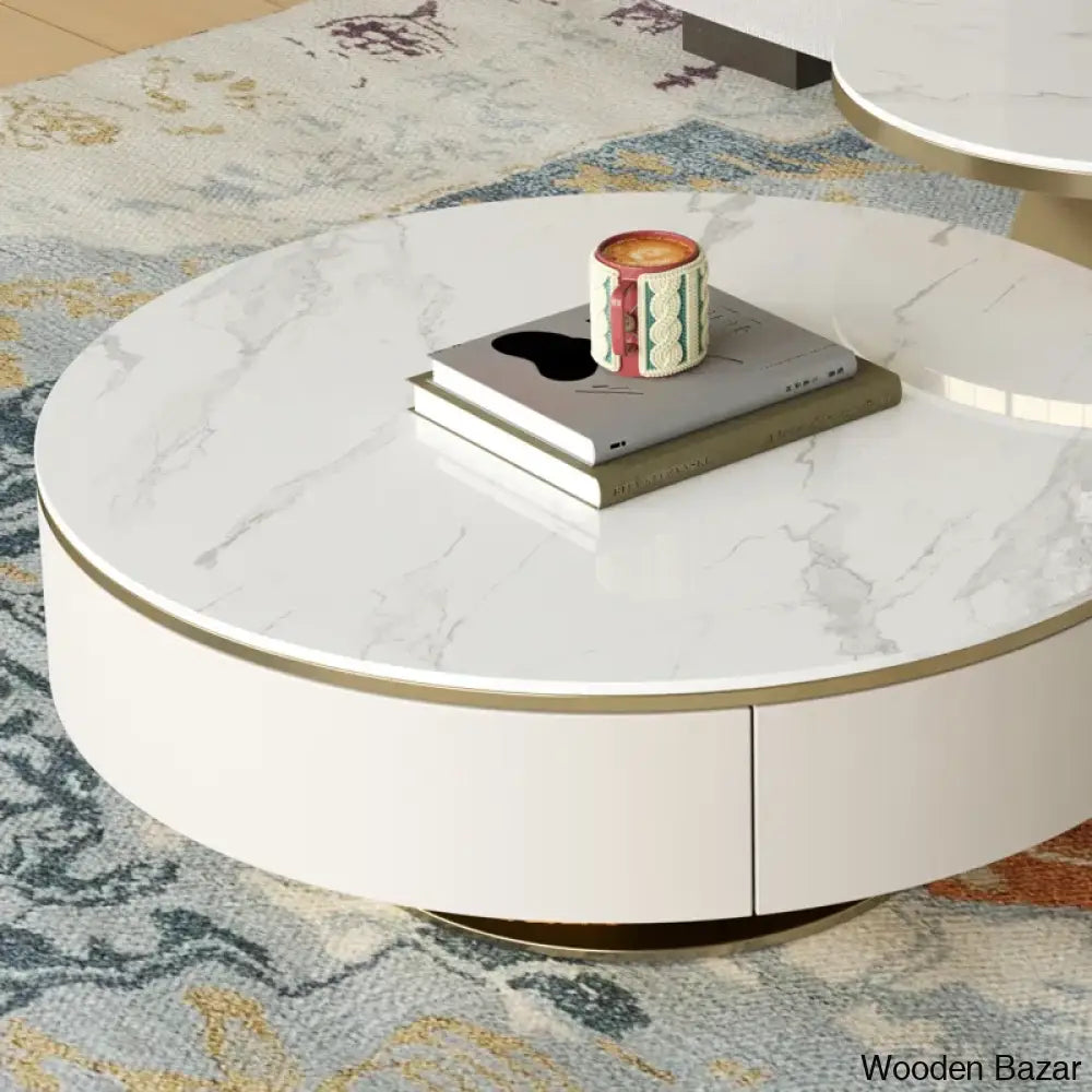 Usher Stone Top Nesting Coffee Table And Center Table