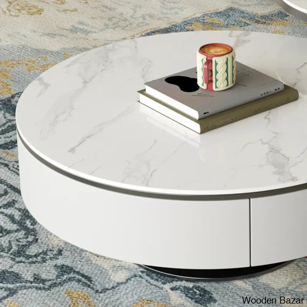 Usher Stone Top Nesting Coffee Table And Center Table