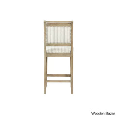 Vailia Swivel Wood Upholstered Bar & Counter Stool