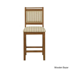 Vailia Swivel Wood Upholstered Bar & Counter Stool