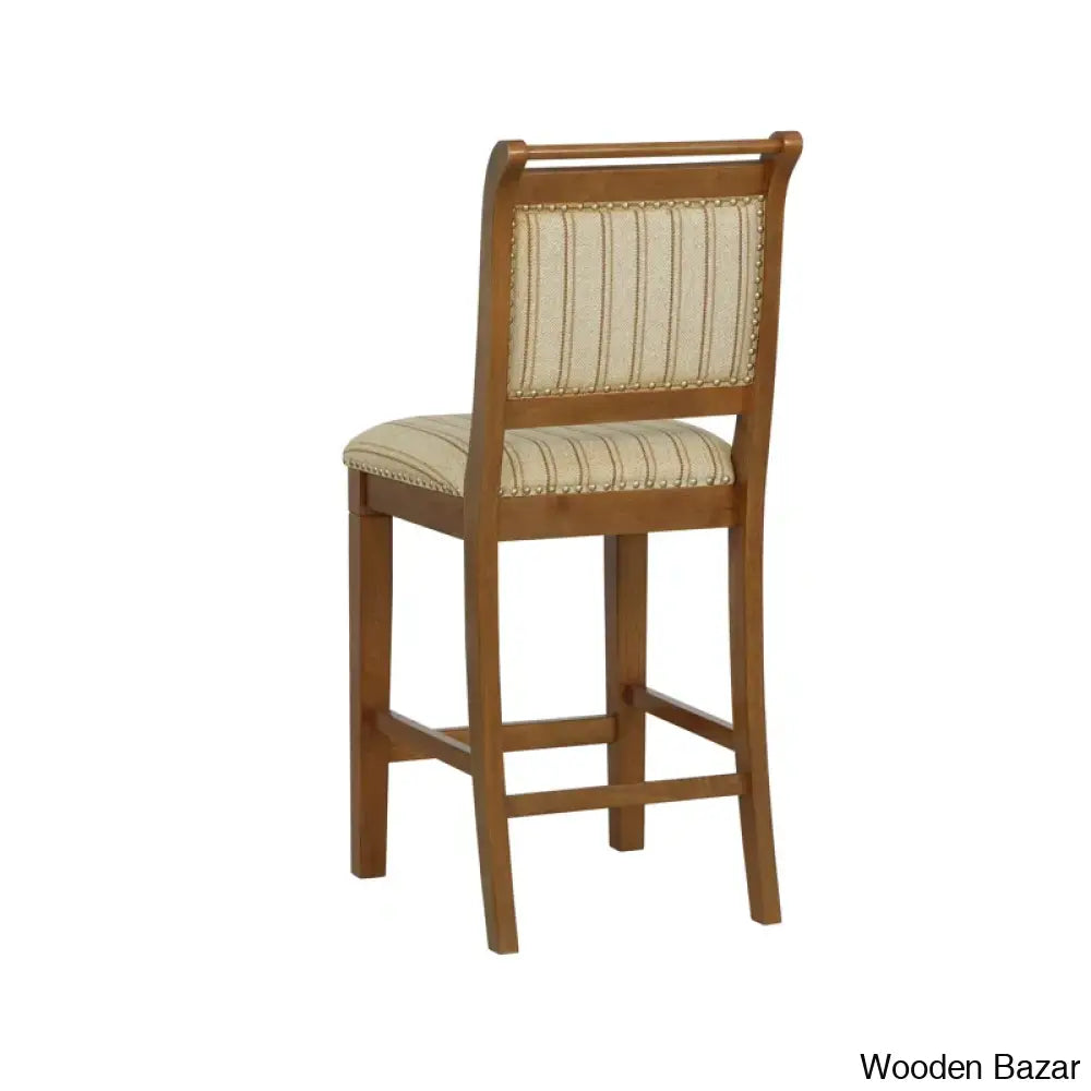 Vailia Swivel Wood Upholstered Bar & Counter Stool