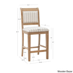 Vailia Swivel Wood Upholstered Bar & Counter Stool