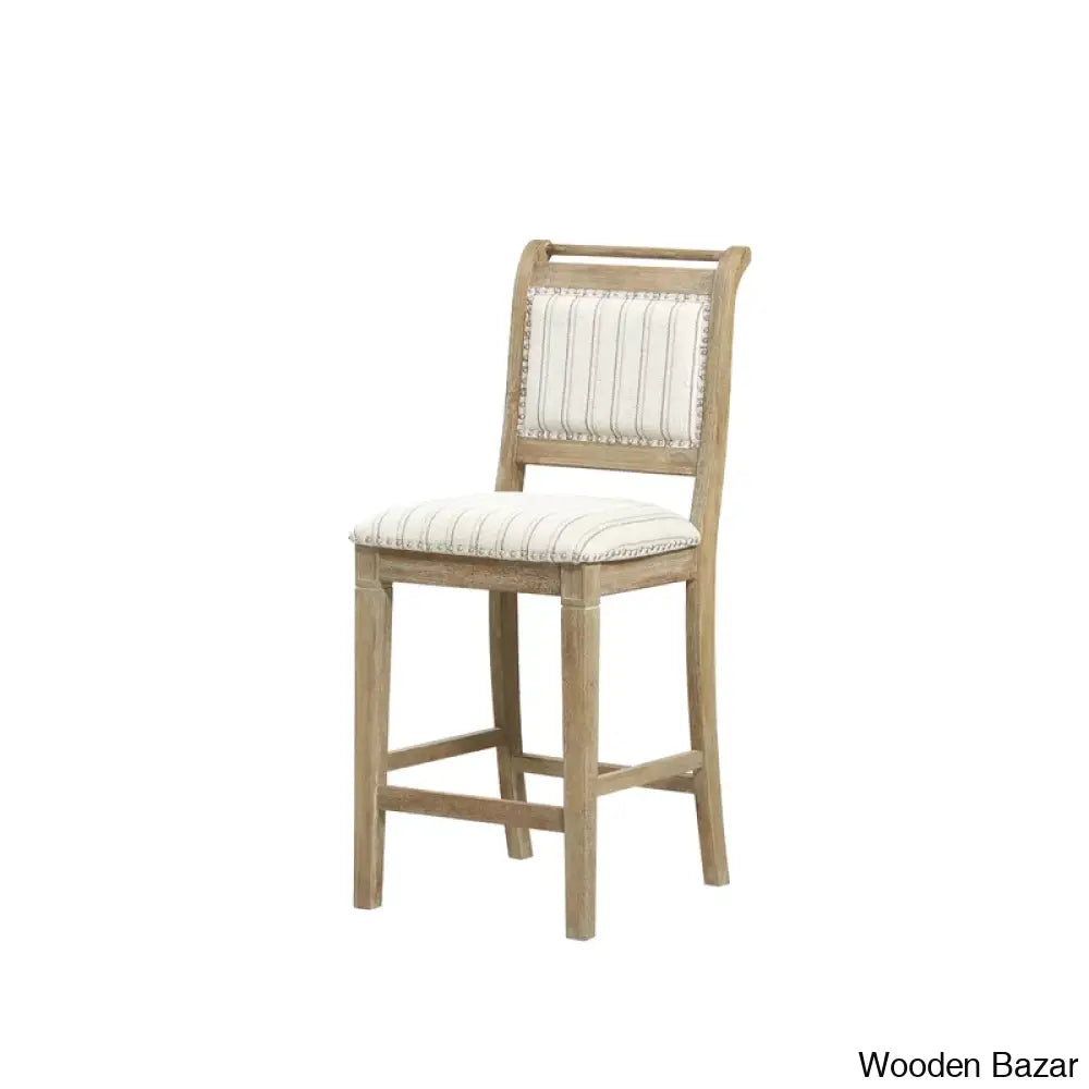 Vailia Swivel Wood Upholstered Bar & Counter Stool