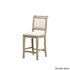 Vailia Swivel Wood Upholstered Bar & Counter Stool