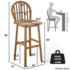 Valiriea Swivel Solid Wood 30’’ Counter And Bar Stool