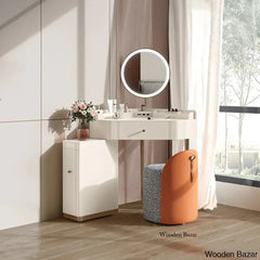 Vanity Dressing Table With Lighted Mirror And Stool