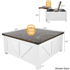 Vardello Modern Coffee And Center Table - Wooden Bazar