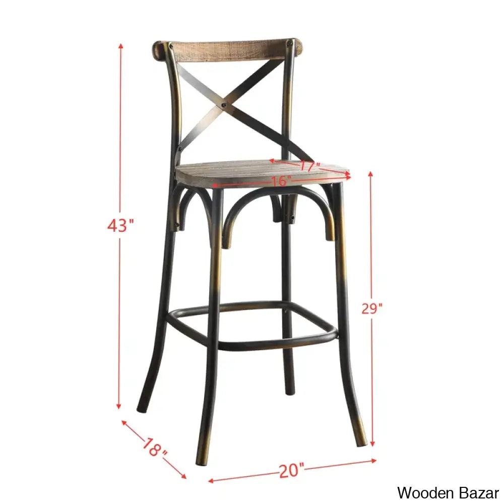 Vealem Swivel Yahir Bar Stool Counter Height Stools Dinning Chair