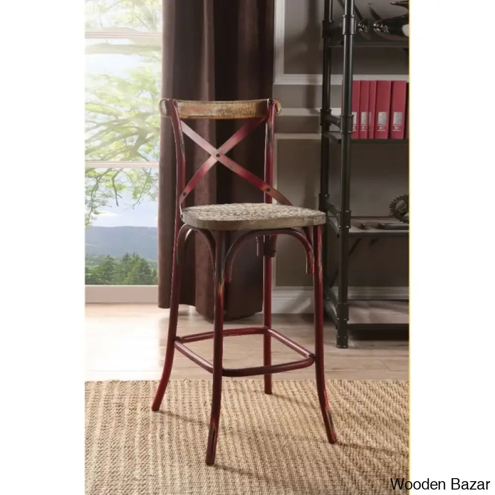 Vealem Swivel Yahir Bar Stool Counter Height Stools Dinning Chair